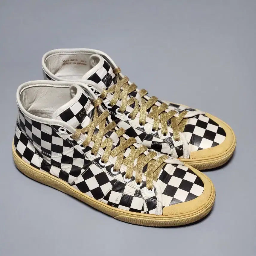 [BUNJANG] Saint Laurent Surf Checkered Sneakers / 생로랑 16s/s surf 체커보드 스니커즈 40.5사이즈