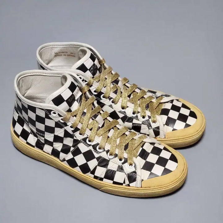 [BUNJANG] Saint Laurent Surf Checkered Sneakers / 생로랑 16s/s surf 체커보드 스니커즈 40.5사이즈