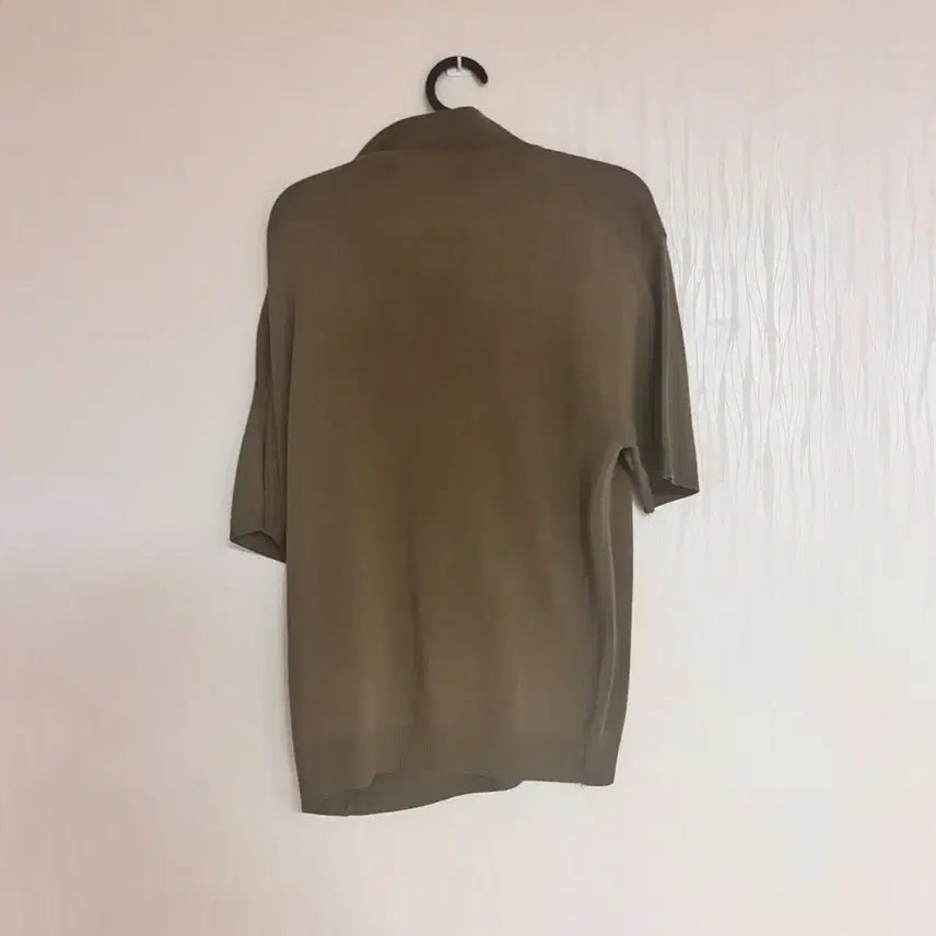 [BUNJANG] LOGUE Knit Top (L) - Khaki / LOGUE 반팔 니트 L 카키