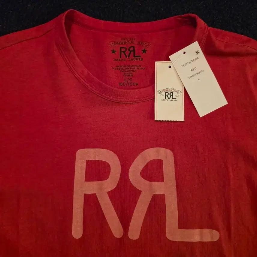 [BUNJANG] RRL Logo Short Sleeve L / RRL 로고 반팔 L