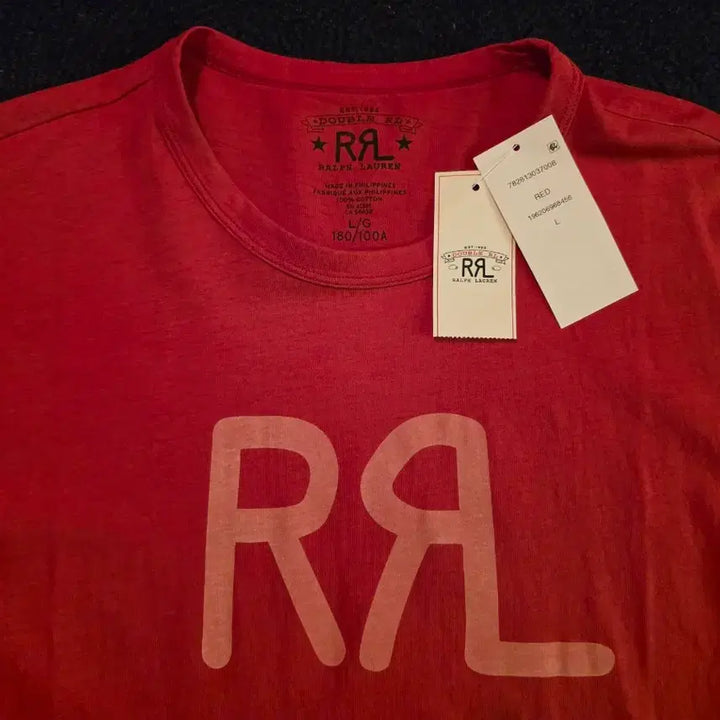 [BUNJANG] RRL Logo Short Sleeve L / RRL 로고 반팔 L
