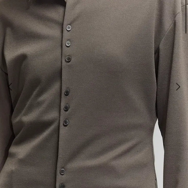 [BUNJANG] L'HAS S Khaki Long Sleeve Shirt / L'HAS 르하스 긴팔 셔츠 카키 S