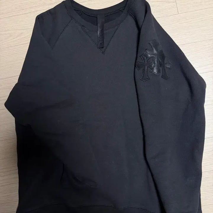 [BUNJANG] Chrome Hearts Leather Patch Paper Jam Sweatshirt / 크롬하츠 레더패치 페이퍼잼 맨투맨