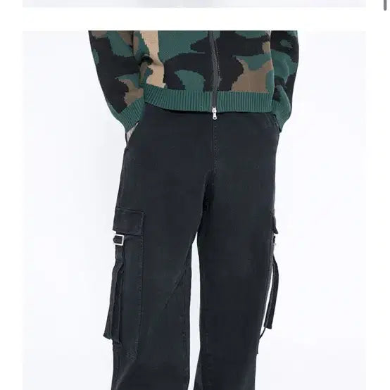 [BUNJANG] XP197 Inez Cargo Strap Cotton Pants / [원가_87,000원] 엑스톤즈 XP197 이네즈 카고 스트랩 코튼 팬츠