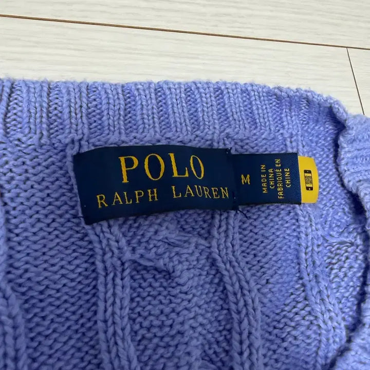 [BUNJANG] Polo Ralph Lauren Cable Knit Sweater - Blue - Size M / 폴로 랄프로렌 케이블 니트 M 블루