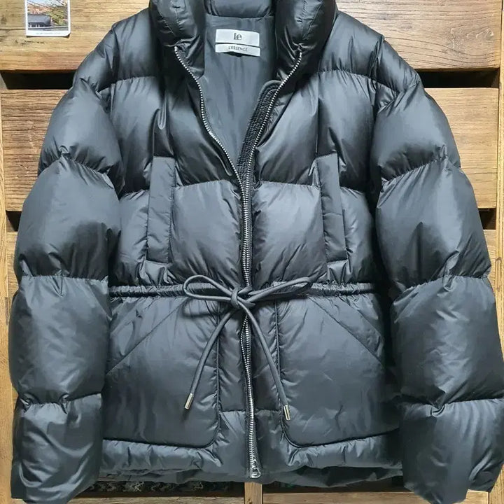 [BUNJANG] Le L'ESSENCE Waist String Point Down Padded Jacket / Le 허리 스트링 포인트 다운 패딩, Free