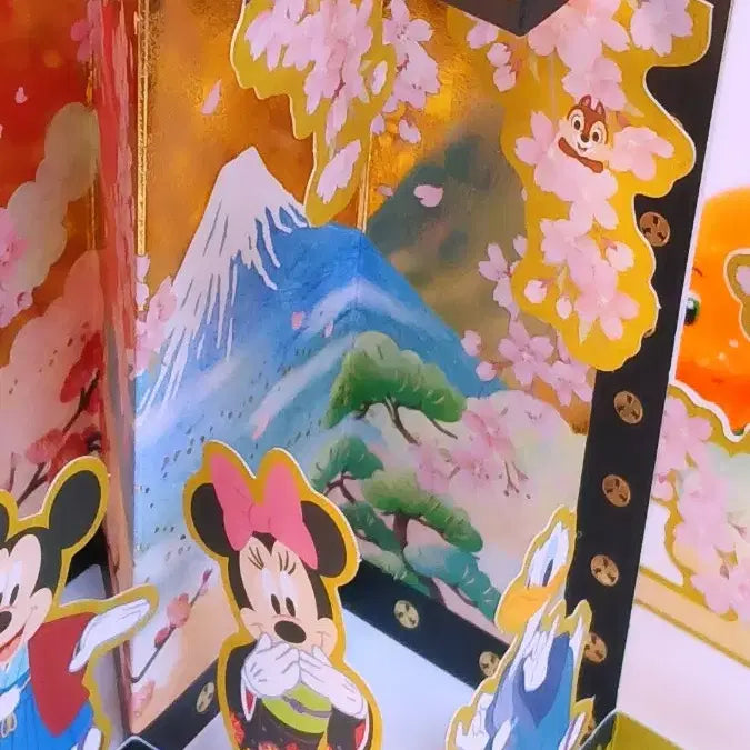 [BUNJANG] Disney Mickey Mouse Birthday Card / 미키마우스 일본 전통 병풍 입체생일카드(일본직수입상품)