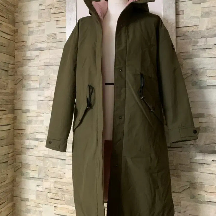 [BUNJANG] Skechers Trench Hooded Long Jacket Coat / 스케처스 트렌치야상 후드 롱점퍼코트