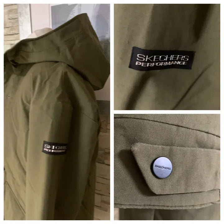 [BUNJANG] Skechers Trench Hooded Long Jacket Coat / 스케처스 트렌치야상 후드 롱점퍼코트