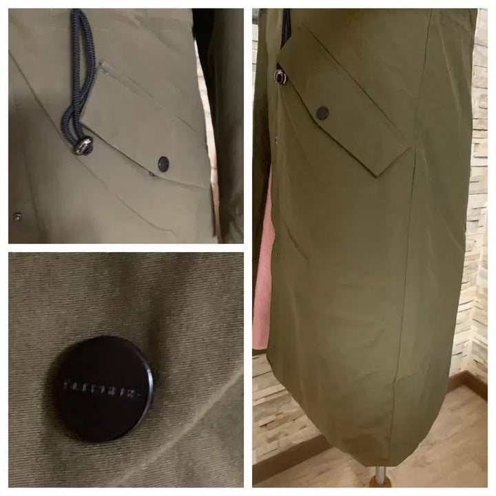 [BUNJANG] Skechers Trench Hooded Long Jacket Coat / 스케처스 트렌치야상 후드 롱점퍼코트
