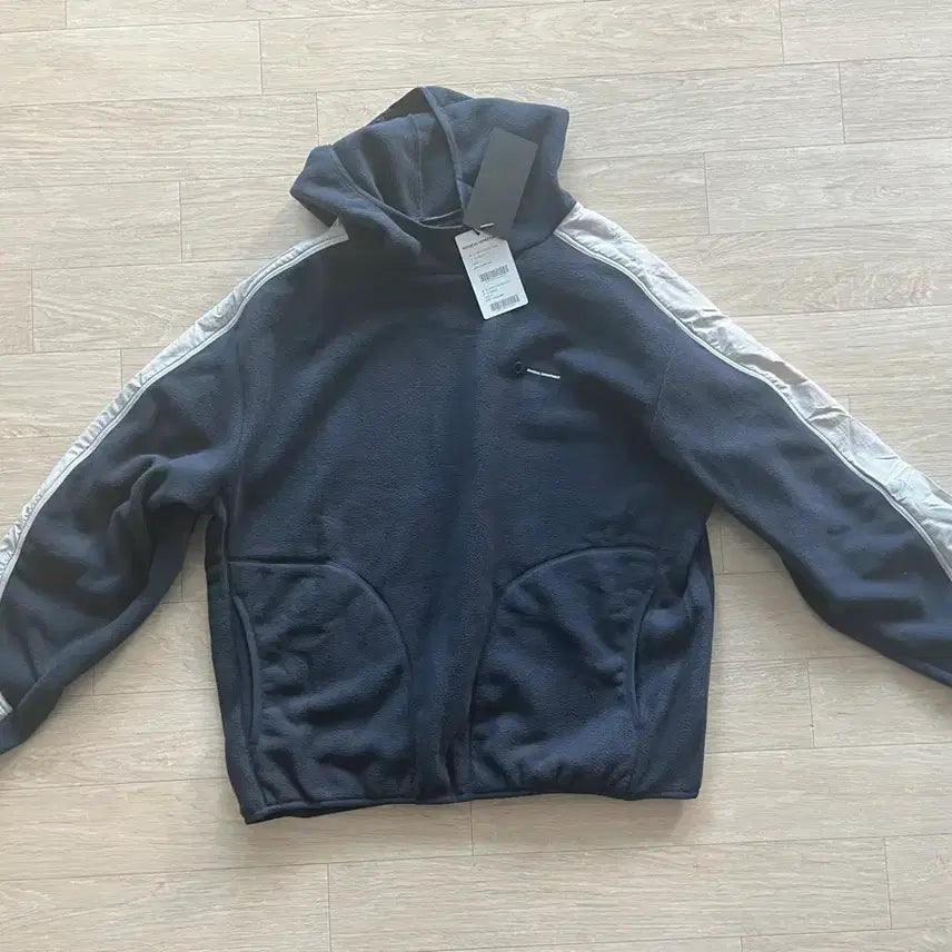 [BUNJANG] Physical Department Fleece Hoodie Navy / 피지컬 디파트먼트 플리스 후드 네이비