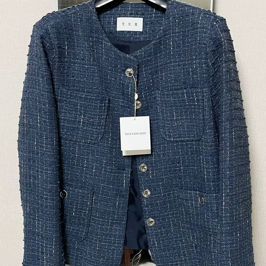 [BUNJANG] Your Name Here Denim Tweed Jacket (M) / (새상품) 유어네임히얼 데님 트위드 자켓 m