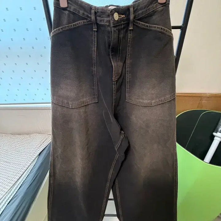 [BUNJANG] Pigment Washed Denim Pants (Brown) / 피그먼트 워싱데님 팬츠(브라운색상)