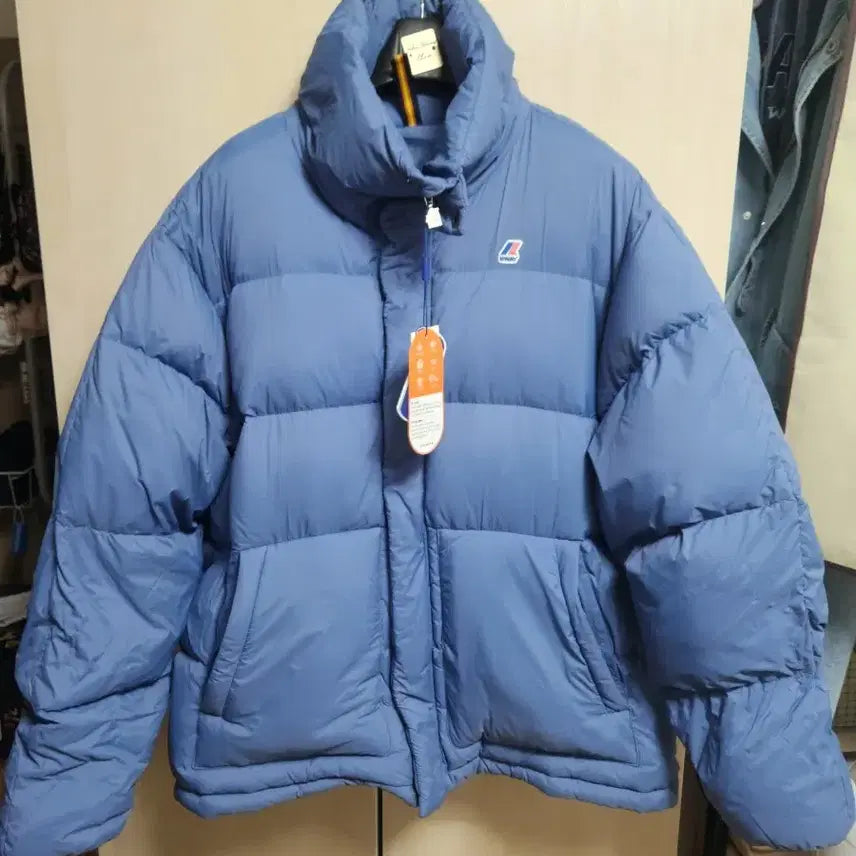[BUNJANG] K-Way Down Padded Jacket Blue Gray XXL / 까웨 다운 패딩 블루그레이 XXL사이즈
