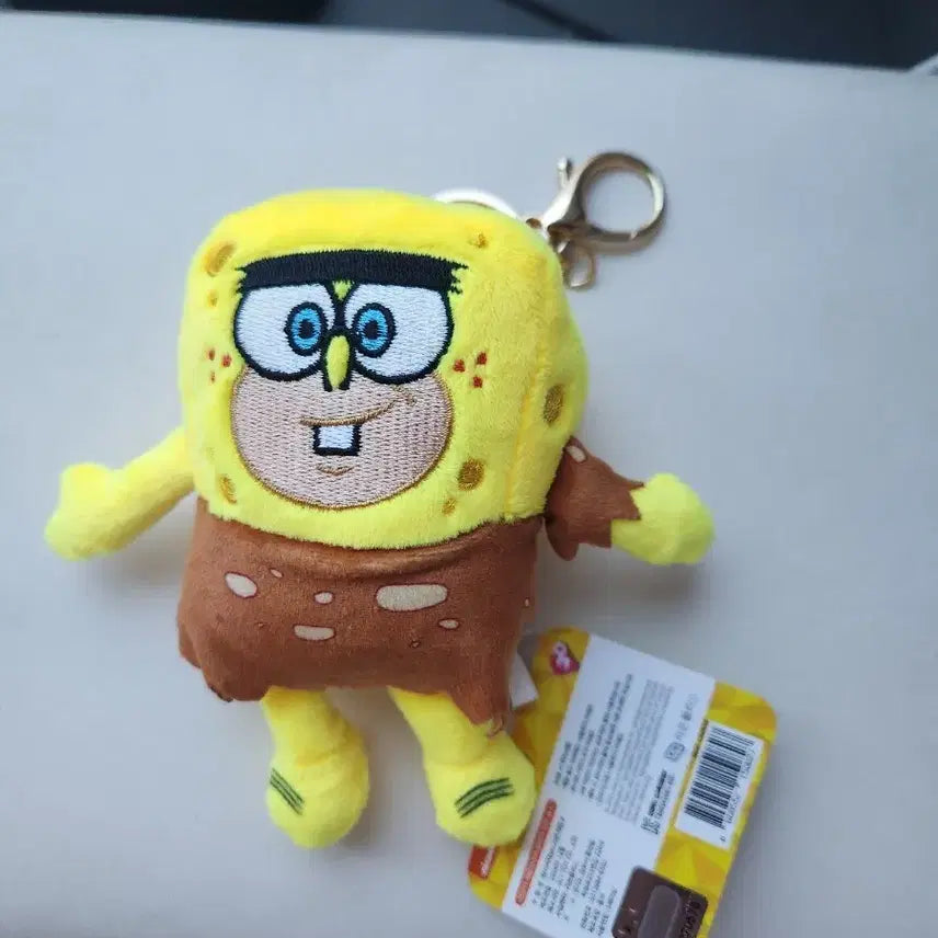 [BUNJANG] SpongeBob Plush Keyring / 원시인 스폰지밥 봉제인형 키링 새상품