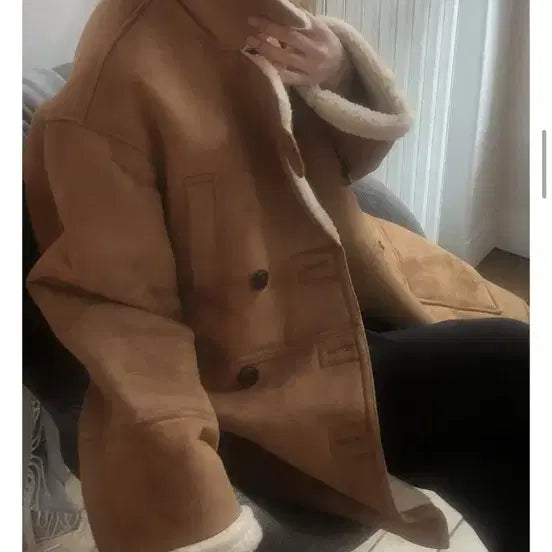 [BUNJANG] Le Venter Brown Vintage Mouton / 브라운빈티지 무스탕 르버터 새제품