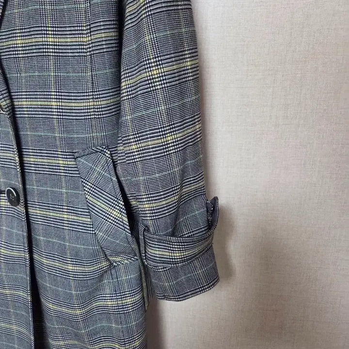 [BUNJANG] Olivia Lauren Check Double Spring/Autumn Coat (Size 95) / 올리비아로렌 체크 더블 춘추동 코트 95