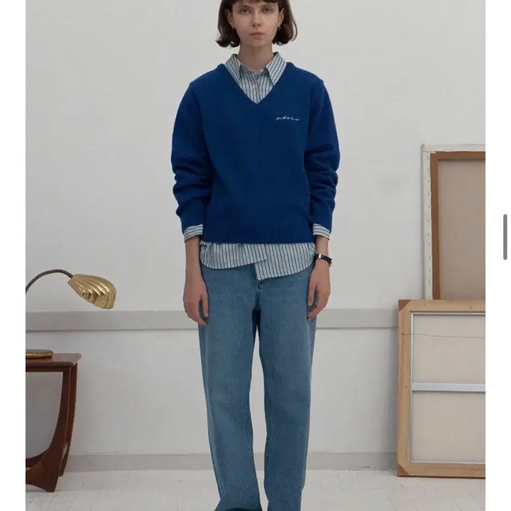 [BUNJANG] Brenda Brendan V-Neck Knit / 브렌다 브렌든 서울 브이넥 니트(원가8.9)