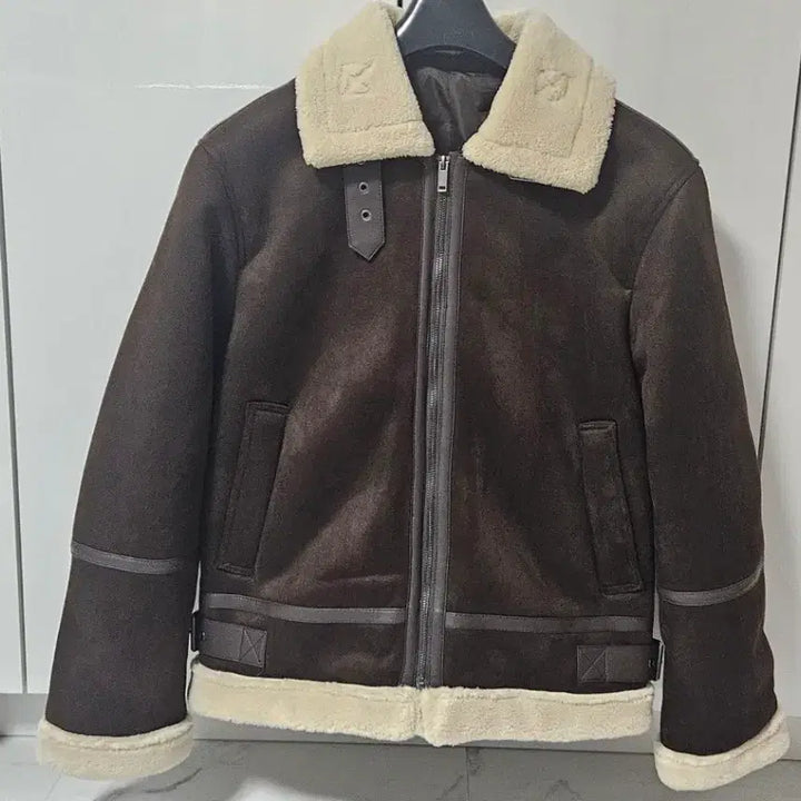 [BUNJANG] SPAO Men's Brown Mustang Jacket M / 스파오 남성 브라운 무스탕 M