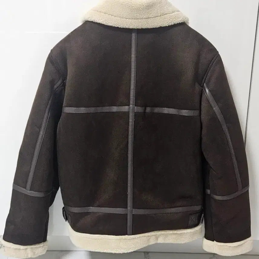 [BUNJANG] SPAO Men's Brown Mustang Jacket M / 스파오 남성 브라운 무스탕 M