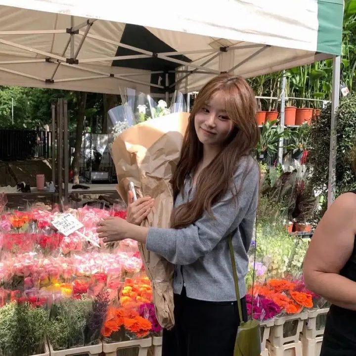 [BUNJANG] Onth Round Holga Cardigan Gray / 온스 라운드 홀가 가디건 그레이