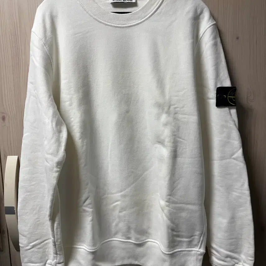 [BUNJANG] Stone Island White Sweatshirt / 스톤아일랜드 흰색 맨투맨 티셔츠