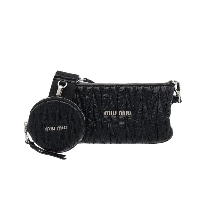 [BUNJANG] Miu Miu 5BH190 Vitello Shine Matelassé Mini Crossbody Bag / 미우미우 5BH190 비텔로 샤인 마틀라세 미니 크로스백