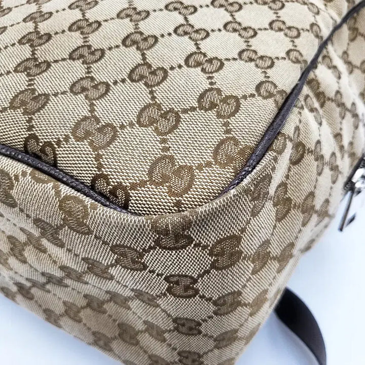 [BUNJANG] Gucci GG Canvas Square Backpack / 구찌 GG 캔버스 스퀘어 남여공용 백팩 브라운 630914