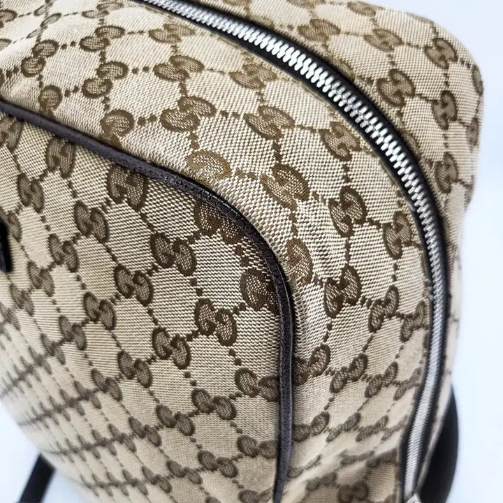 [BUNJANG] Gucci GG Canvas Square Backpack / 구찌 GG 캔버스 스퀘어 남여공용 백팩 브라운 630914