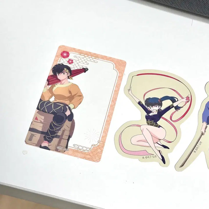 [BUNJANG] Ranma 1/2 Clear Card & Sticker Set (Ryoga, Kodachi, Kuno, Mousse) / 란마 1/2 클리어카드 & 조각 스티커 ( 료가, 코다치, 쿠노, 무스)