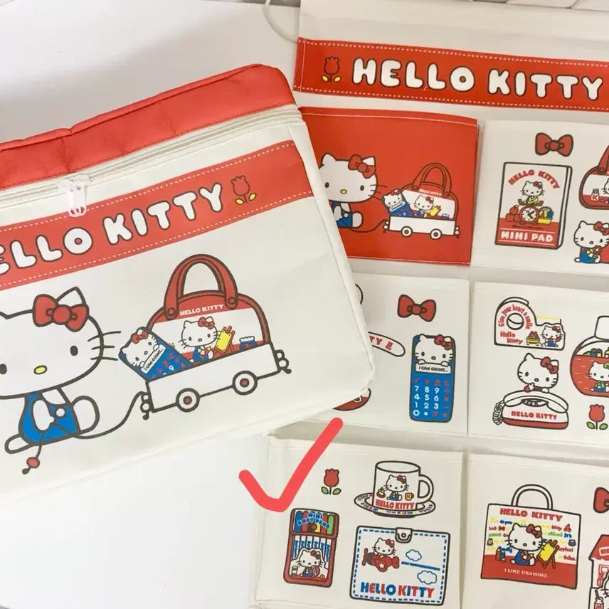 [BUNJANG] 산리오 헬로키티 레트로kt 월포켓 벽걸이 데코 수납 포켓 파우치 / 산리오 헬로키티 레트로kt 월포켓 벽걸이 데코 수납 포켓 파우치