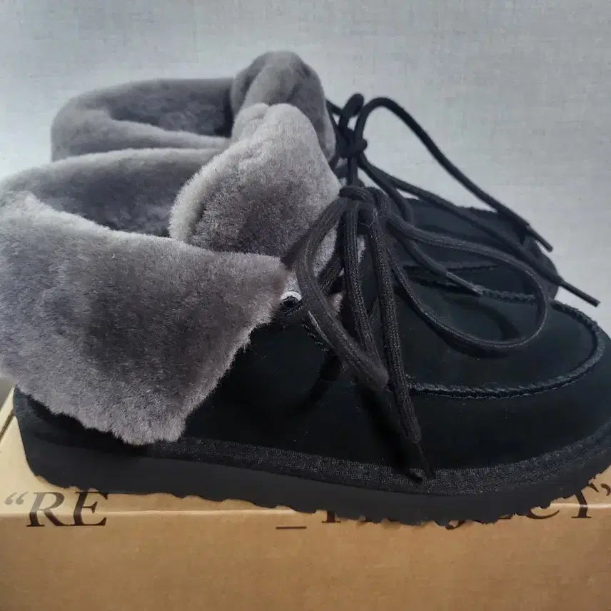 [BUNJANG] American Cotton Ribbon Fur-Lined UGG Boots / 미국 코튼 리본 퍼 라이너 어그부츠