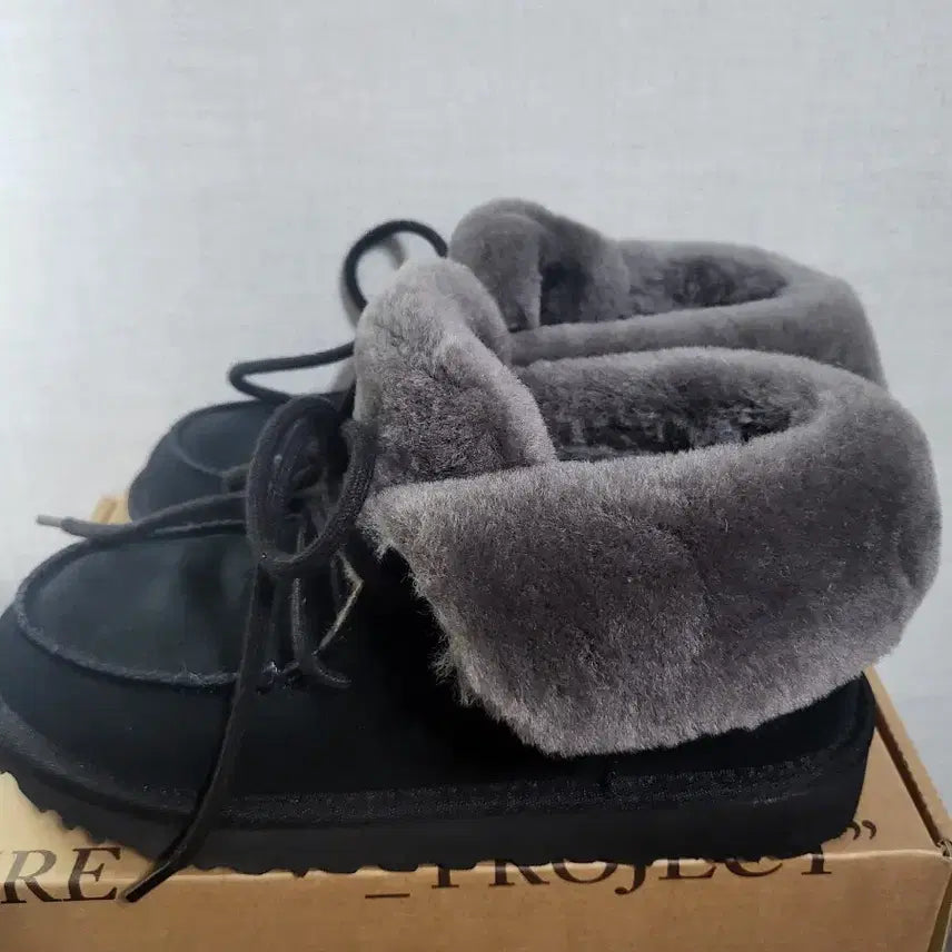 [BUNJANG] American Cotton Ribbon Fur-Lined UGG Boots / 미국 코튼 리본 퍼 라이너 어그부츠