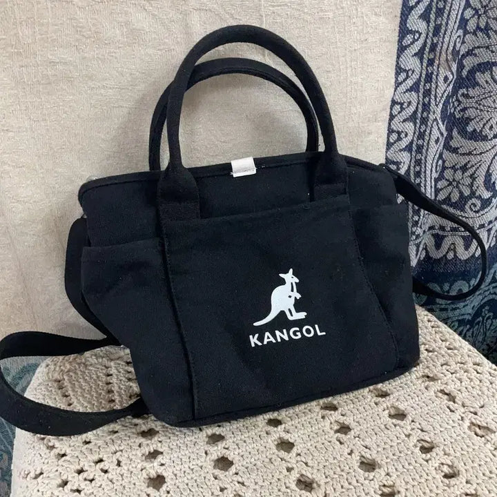 [BUNJANG] Kangol Big Logo Canvas Tote Bag / [F] 캉골 빅로고 캔버스 토트백 크로스백 가방