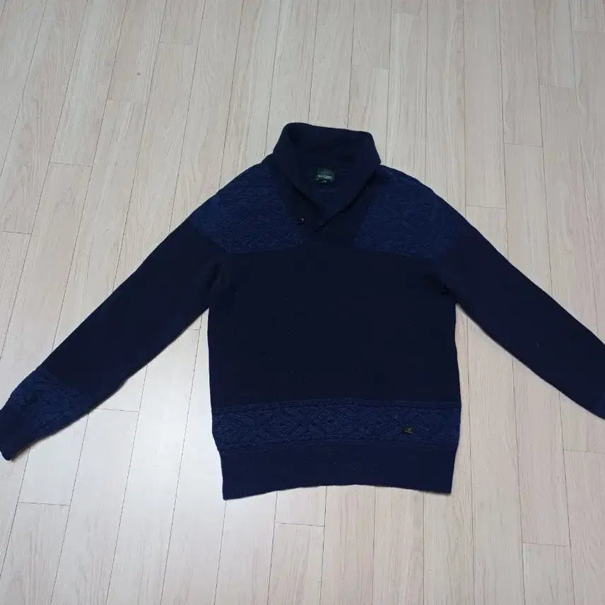 [BUNJANG] Henry Cotton Shawl Collar Knit Top / 헨리코튼 숄카라 니트티