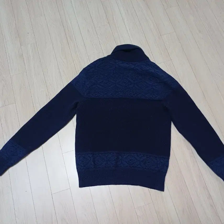 [BUNJANG] Henry Cotton Shawl Collar Knit Top / 헨리코튼 숄카라 니트티