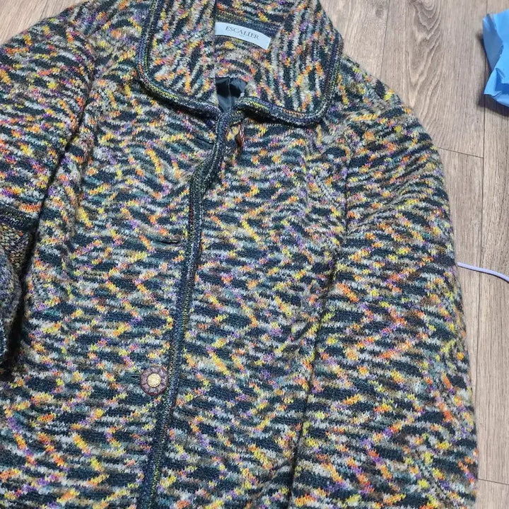 [BUNJANG] Escalier Multi-Color Knit Long Cardigan / 에스칼리에 멀티컬러 니트 롱 가디건100