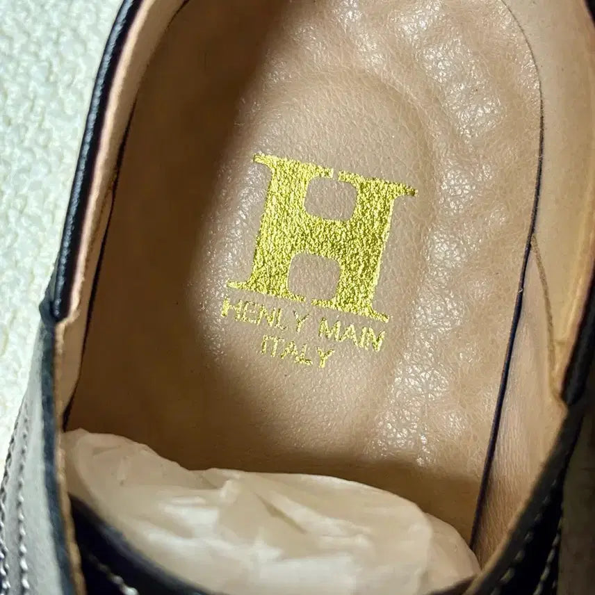 [BUNJANG] Henly Main Leather Sneakers / 헨리메인 소가죽 스니커즈 245 (새상품)