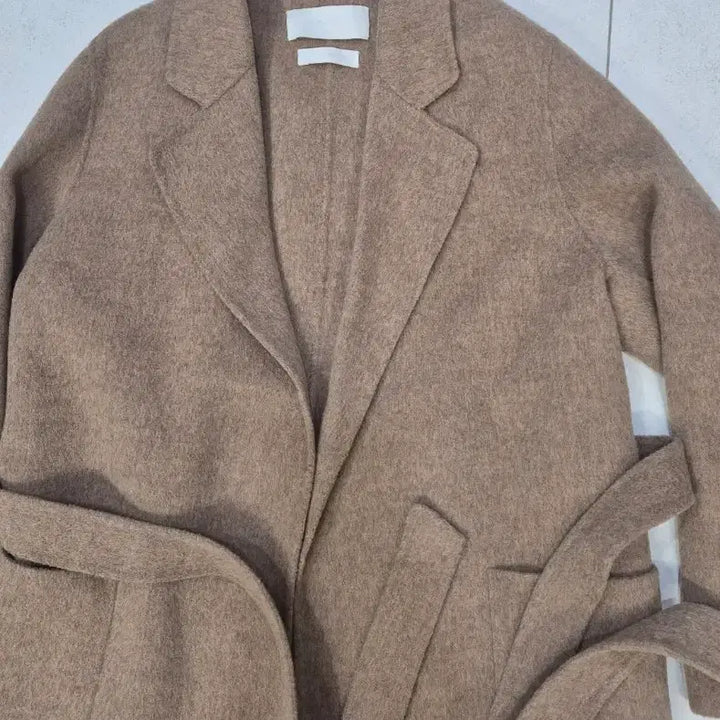 [BUNJANG] ERUME Wool Blend Belted Long Coat / ERUME 울 벨트 롱 코트