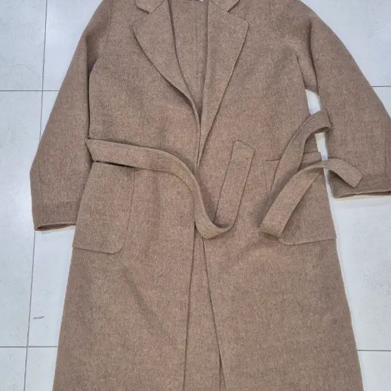 [BUNJANG] ERUME Wool Blend Belted Long Coat / ERUME 울 벨트 롱 코트