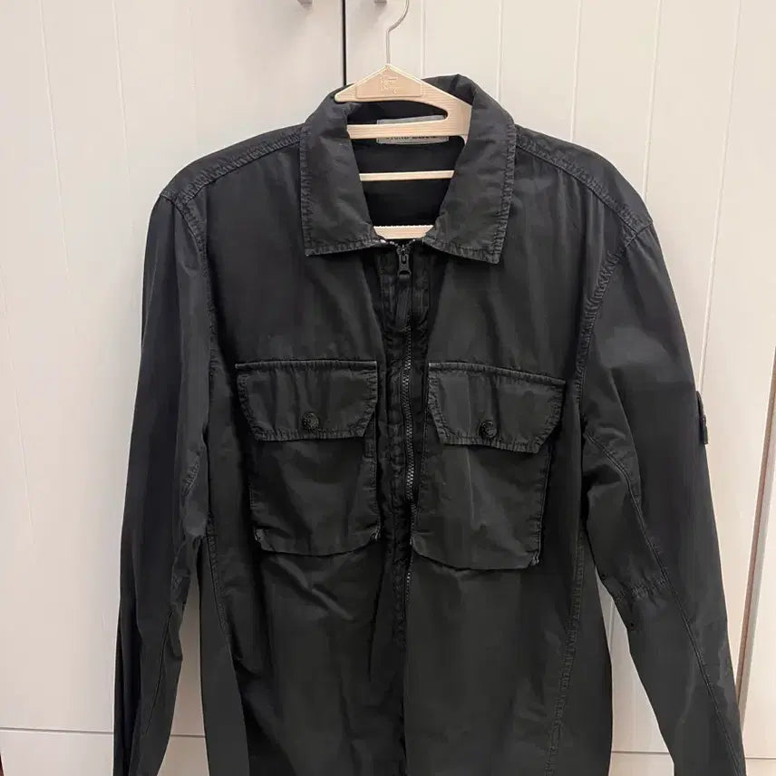 [BUNJANG] Stone Island 113WN Old Effect Overshirt / 스톤 아일랜드 113WN 올드이펙트 오버셔츠 블랙 - 21FW