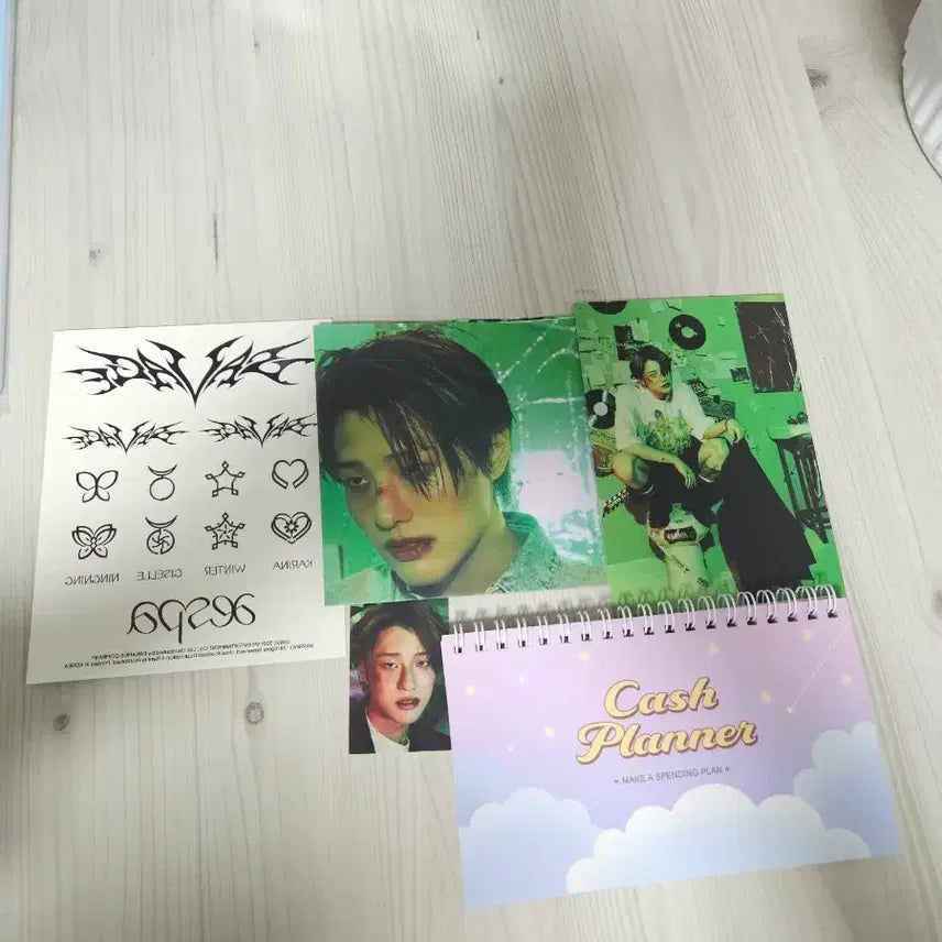 에이티즈 최산 포카 + 스티커 + 현금 플래너