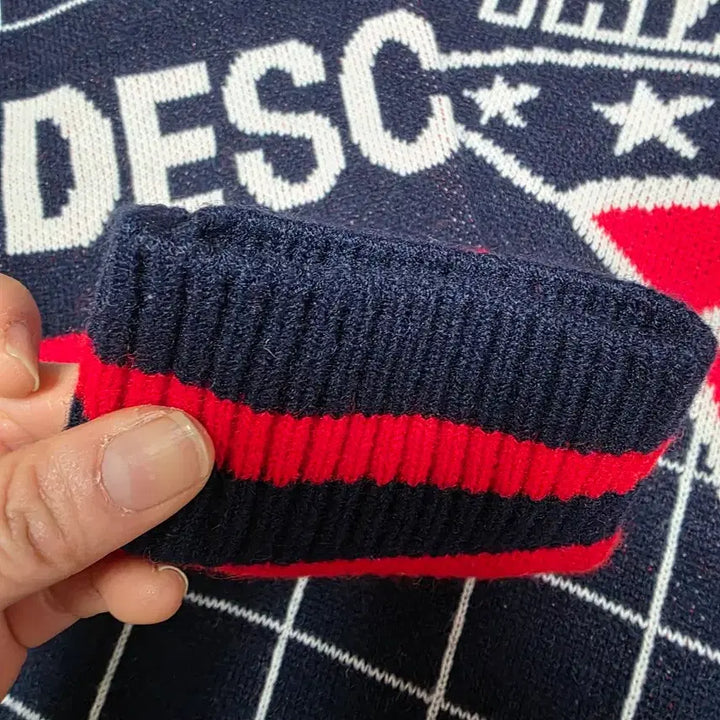 [BUNJANG] Descente USA Triathlon Knit Sweater / 데상트 USA 트라이애슬론 니트 스웨터