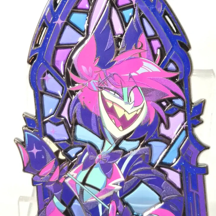 [BUNJANG] Hazbin Hotel Lucifer Enamel Pin / 해즈빈호텔 루시퍼 스테인글라스 뱃지