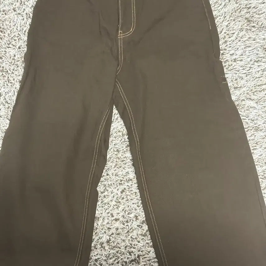 [BUNJANG] Dohee Label Work Pocket Cotton Pants Brown M / 도흐 라벨 워크포켓 코튼팬츠