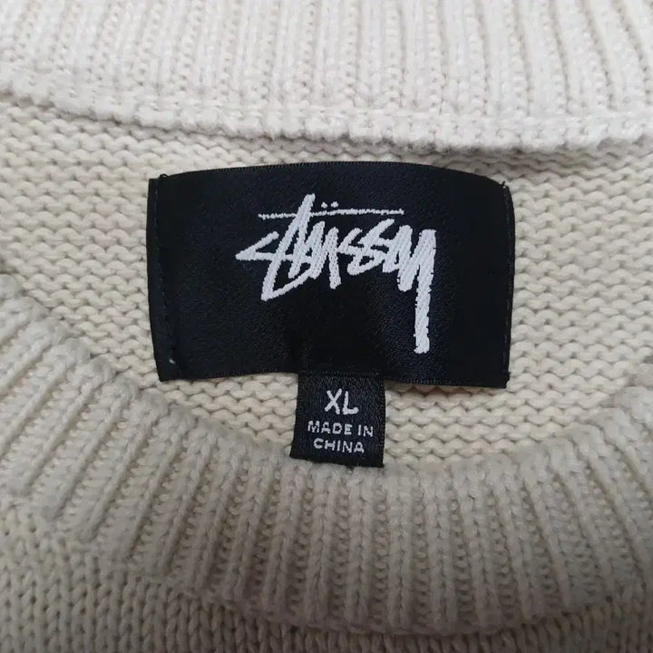 [BUNJANG] Stussy S Curly Knit Beige XL / [새상품급] 스투시 S 에스 컬리 남성 여성공용 긴팔 니트 베이지 XL