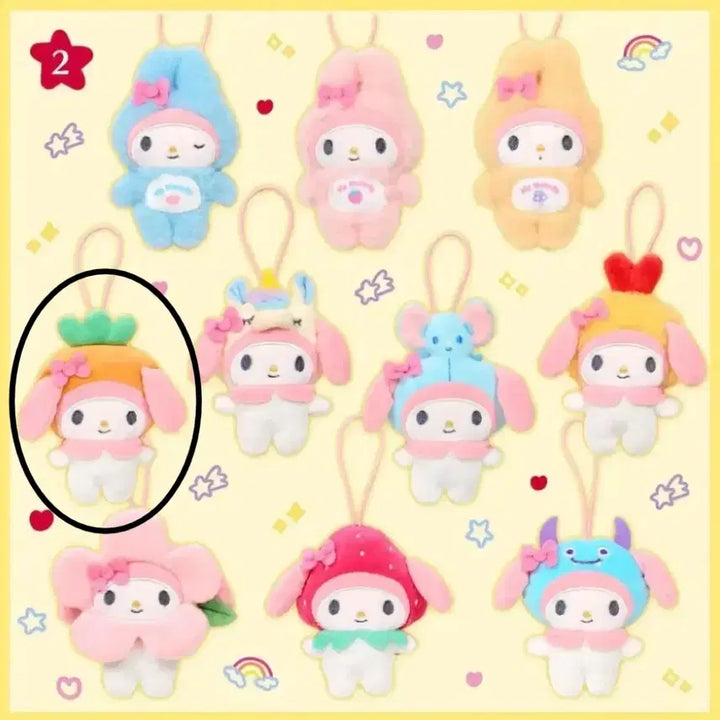 [BUNJANG] Sanrio My Melody Mascot Keyring / 산리오 마이 데코백 시리즈 마이멜로디 마멜 마스코트 인형 키링