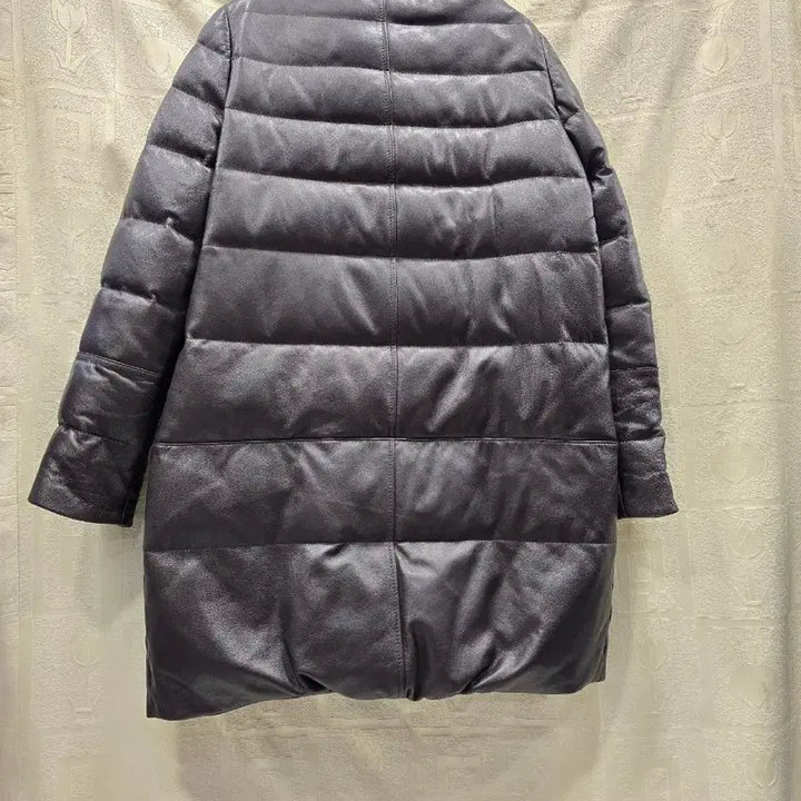 [BUNJANG] VALENCIA Leather Long Padded Jacket (Size S) / 발렌시아 VALENCIA 양가죽 롱 패딩 55(S)