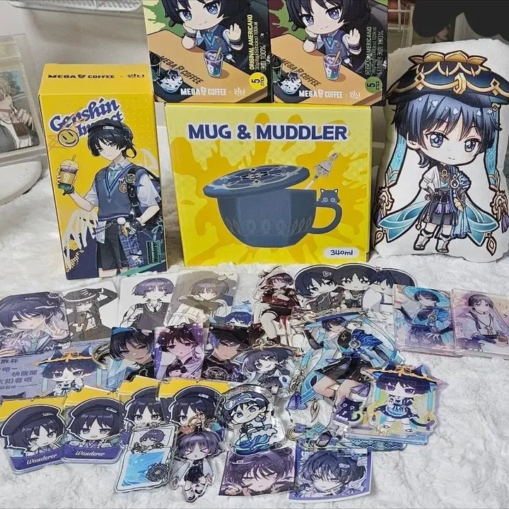 [BUNJANG] Wanderer Genshin Impact Bundle Set Goods / 급전) 원신 방랑자 굿즈 일괄 처분