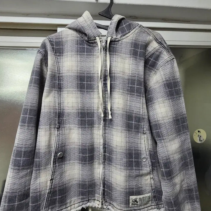 [BUNJANG] ETCE Digital Check Hooded Jacket M / ETCE 디지털 체크 후드 자켓 M